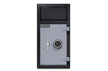 Image of Mesa Safes Depository Safe w/Interior Locker,1.3 cu ft,Combination Lock,Two tone Black and Grey MFL2714C-ILK