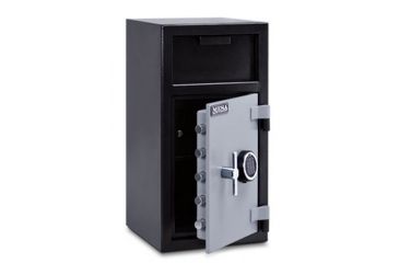 Image of Mesa Safes Depository Safe w/Interior Locker,1.3 cu ft,Combination Lock,Two tone Black and Grey MFL2714C-ILK