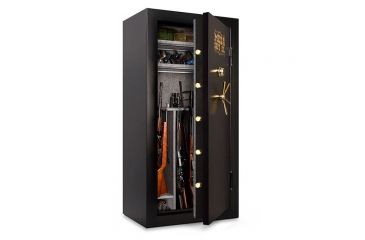 Image of Mesa Safes Gun Safe,42 Gun Capacity,21.1 cu ft,67x32.25x16.875in,Combination Lock,Textured Black MBF7236C