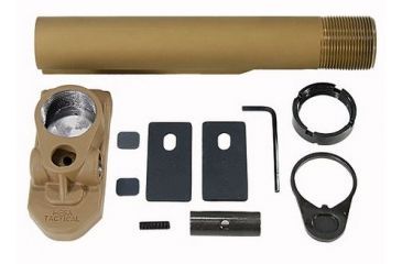 Image of Mesa Tactical Faro Telescoping Stock Adapter and Receiver Extension for FN SCAR, Flat Dark Earth, 92580