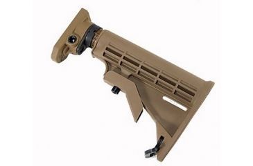 Image of Mesa Tactical Faro Telescoping Stock Adapter and Receiver Extension for FN SCAR, Flat Dark Earth, 92580