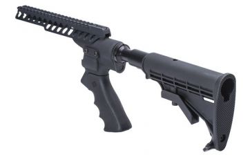 Image of Mesa Tactical Remington Model 870 High-tube Tele Hydro Recoil Collapsible Shotgun Stock Kit, Standard Damping, 12 Gauge, 9.5 in rail, Black, 92290
