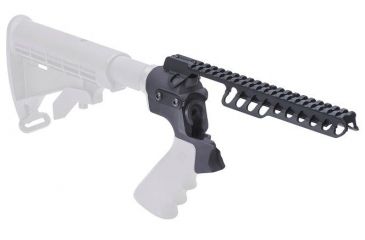 Image of Mesa Tactical High-tube Telescoping Stock Adapter and Rail Kit for Moss 500/590 and Mav 88, 12-GA, 9.5 in rail, Black, 90620