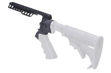 Image of Mesa Tactical High-tube Telescoping Stock Adapter and Rail Kit for Moss 500/590 and Mav 88, 12-GA, 9.5 in rail, Black, 90620