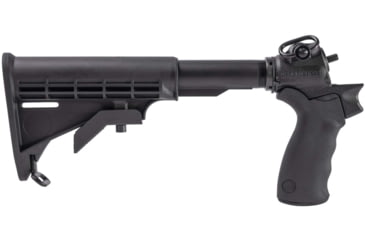 Image of Mesa Tactical Mossberg Model 500 and Mossberg Model 590 LEO Gen II Tele Collapsible Shotgun Stock Kit, 12/20 Gauge, Black, 92640