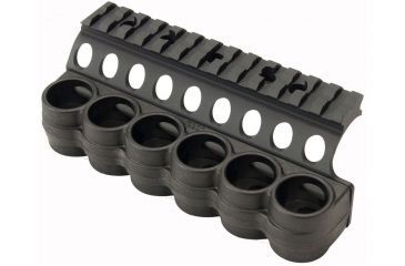 Image of Mesa Tactical SureShell Polymer Carrier and Rail for Ben M4, 12-GA, Black, 6-Shell, 5.5 in, 94930