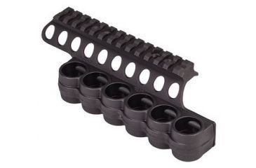 Image of Mesa Tactical SureShell Polymer Carrier and Rail for Moss 930, 12-GA, Black, 6-Shell, 5 in, 94890