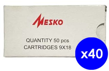 Image of Mesko 9x18mm Makarov Centerfire Pistol Ammo, 2000 Rounds