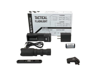 Image of Meta Tactical Flashlight Kit w/ 18350 Battery Body, Black, MTA-FLASH18350-BK-KIT