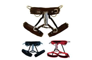 Image of Metolius Safe Tech Trad Harness, Black, Blue, Red