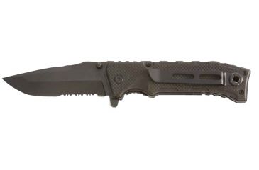 Image of Meyerco Mossberg Tactical Assisted Open Folding Knife,4.75in Serrated Steel Blade,G-10 Handle,Clam MOTACT2