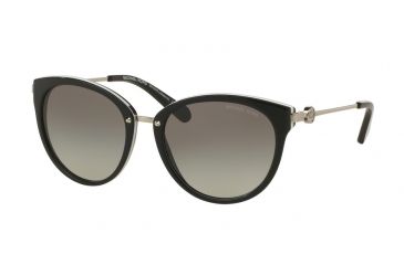 Image of Michael Kors ABELA III MK6040 Progressive Prescription Sunglasses MK6040-312911-55 - Lens Diameter 55 mm, Frame Color Black/White
