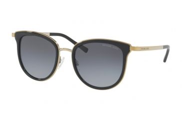Image of Michael Kors ADRIANNA I MK1010 Progressive Prescription Sunglasses MK1010-1100T3-54 - Lens Diameter 54 mm, Frame Color Black/gold-tone