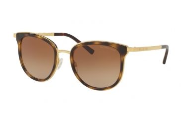 Image of Michael Kors ADRIANNA I MK1010 Progressive Prescription Sunglasses MK1010-110113-54 - Lens Diameter 54 mm, Frame Color Dk Tortoise/gold