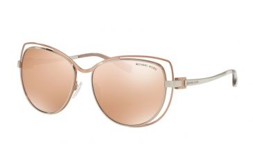 Image of Michael Kors AUDRINA I MK1013 Single Vision Prescription Sunglasses MK1013-1121R1-58 - Lens Diameter 58 mm, Frame Color Silver/rose Gold