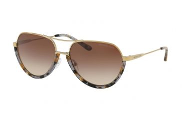 Image of Michael Kors AUSTIN MK1031 Prescription Sunglasses, 58mm, Black/shiny Pale Gold-tone, MK1031-102413-58-SV