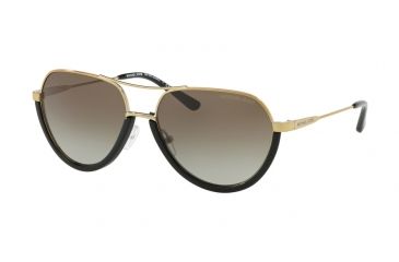 Image of Michael Kors AUSTIN MK1031 Prescription Sunglasses MK1031-10248E-58 - Lens Diameter 58 mm, Frame Color Black/shiny Pale Gold-tone