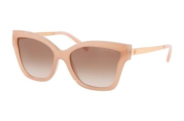 Image of Michael Kors BARBADOS MK2072 Sunglasses 324613-56 - Milky Pink Injected Frame, Brown Peach Gradient Lenses