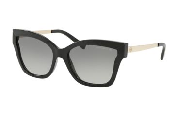 Image of Michael Kors BARBADOS MK2072 Sunglasses 333211-56 - Black Injected Frame, Grey Gradient Lenses