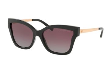 Image of Michael Kors BARBADOS MK2072 Sunglasses 333262-56 - Black Injected Frame, Grey Purple Gradient Polar Lenses
