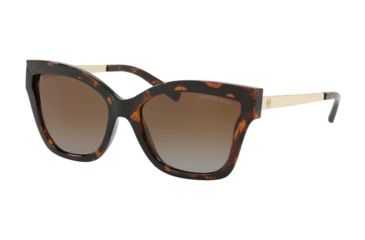 Image of Michael Kors BARBADOS MK2072 Sunglasses 3333T5-56 - Dark Tortoise Injected Frame, Brown Gradient Polar Lenses