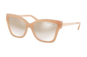 Image of Michael Kors BARBADOS MK2072 Sunglasses 33537I-56 - , Champagne Mirror Gradient Lenses