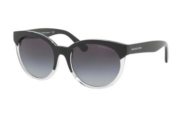 Image of Michael Kors CARTAGENA MK2059 Progressive Prescription Sunglasses MK2059-331411-54 - Lens Diameter 54 mm, Frame Color Black/clear Crystal