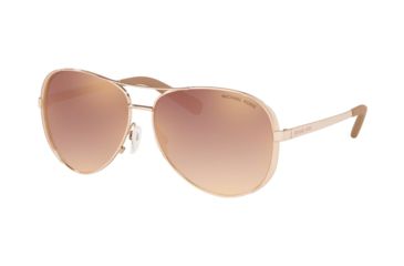 Image of Michael Kors CHELSEA MK5004 Sunglasses 11086F-59 - , Rose Gold Gradient Flash Lenses