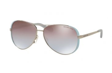 Image of Michael Kors CHELSEA MK5004 Sunglasses 112494-59 - Periwinkle/silver Frame, Purple Silver Gradient Mirror Lenses