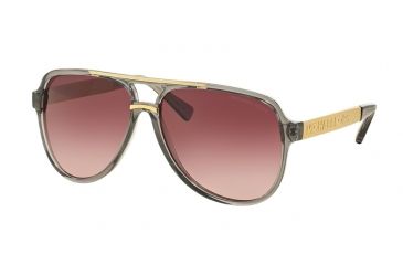 Image of Michael Kors CLEMENTINE II MK6025 Sunglasses 30918H-60 - Grey Transparent/gold Frame, Burgundy Gradient Lenses