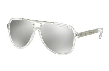 Image of Michael Kors CLEMENTINE II MK6025 Sunglasses 30946G-60 - Clear/silver Frame, Silver Mirror Lenses