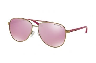 Image of Michael Kors HVAR MK5007 Single Vision Prescription Sunglasses MK5007-10397V-59 - Lens Diameter 59 mm, Frame Color Gold Fuscia
