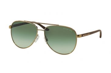 Image of Michael Kors HVAR MK5007 Single Vision Prescription Sunglasses MK5007-10432L-56 - Lens Diameter 56 mm, Frame Color Gold Wood