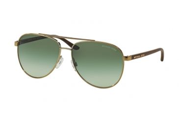Image of Michael Kors HVAR MK5007 Single Vision Prescription Sunglasses MK5007-10432L-59 - Lens Diameter 59 mm, Frame Color Gold Wood