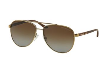 Image of Michael Kors HVAR MK5007 Single Vision Prescription Sunglasses MK5007-1043T5-59 - Lens Diameter 59 mm, Frame Color Gold Wood
