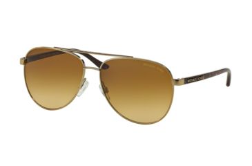 Image of Michael Kors HVAR MK5007 Single Vision Prescription Sunglasses MK5007-10442L-59 - Lens Diameter 59 mm, Frame Color Gold Tortoise