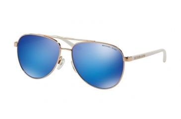 Image of Michael Kors HVAR MK5007 Single Vision Prescription Sunglasses MK5007-104525-59 - Lens Diameter 59 mm, Frame Color Rose Gold White