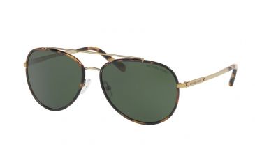 Image of Michael Kors IDA MK1019 Single Vision Prescription Sunglasses MK1019-116371-59 - Lens Diameter 59 mm, Frame Color Tokyo Tortoise/gold-tone