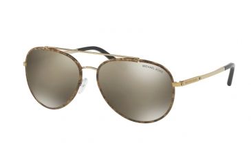 Image of Michael Kors IDA MK1019 Single Vision Prescription Sunglasses MK1019-11645A-59 - Lens Diameter 59 mm, Frame Color Gold Marble/gold-tone