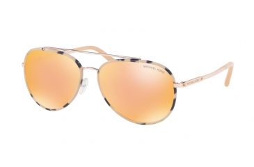 Image of Michael Kors IDA MK1019 Single Vision Prescription Sunglasses MK1019-11657J-59 - Lens Diameter 59 mm, Frame Color Pink Tortoise/rose Gold-tone