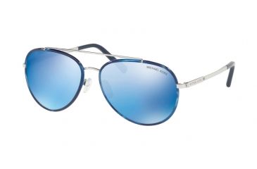 Image of Michael Kors IDA MK1019 Single Vision Prescription Sunglasses MK1019-116755-59 - Lens Diameter 59 mm, Frame Color Navy/silver-tone