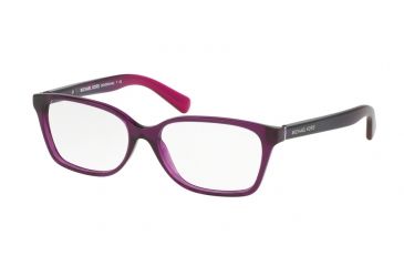 Image of Michael Kors INDIA MK4039 Bifocal Prescription Eyeglasses 3222-52 - Transparent Purple Frame