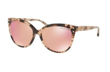 Image of Michael Kors JAN MK2045 Single Vision Prescription Sunglasses MK2045-3026N0-55 - Lens Diameter 55 mm, Frame Color Pink Tortoise