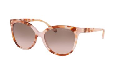 Image of Michael Kors JAN MK2045 Single Vision Prescription Sunglasses, 55mm, Milky Coral Tortoise, MK2045-379111-55-SV