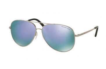 Image of Michael Kors KENDALL I MK5016 Sunglasses 10013R-60 - Silver Frame, Purple Mirror Lenses