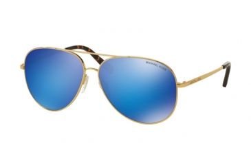 Image of Michael Kors KENDALL I MK5016 Sunglasses 102425-60 - Gold Frame, Turquoise Mirror Lenses