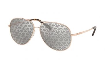 Image of Michael Kors KENDALL I MK5016 Sunglasses 1026R0-60 - Shiny Rose Gold Frame, Lavendar Printed Mirror Lenses