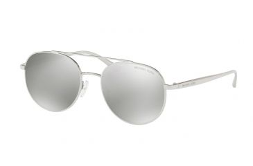 Image of Michael Kors LON MK1021 Single Vision Prescription Sunglasses MK1021-10016G-53 - Lens Diameter 53 mm, Frame Color Silver