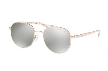 Image of Michael Kors LON MK1021 Single Vision Prescription Sunglasses, 53mm, Rose Gold-tone, MK1021-11166G-53-SV