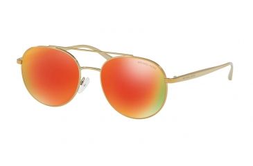 Image of Michael Kors LON MK1021 Single Vision Prescription Sunglasses MK1021-11686Q-53 - Lens Diameter 53 mm, Frame Color Gold Tone
